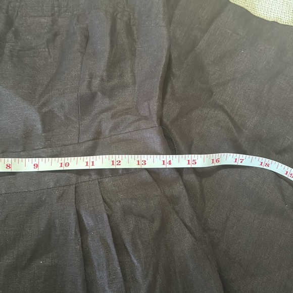 J Crew Cropped Pleated‎ Linen Zipper Backed Jumpsuit - Picture 9 of 11